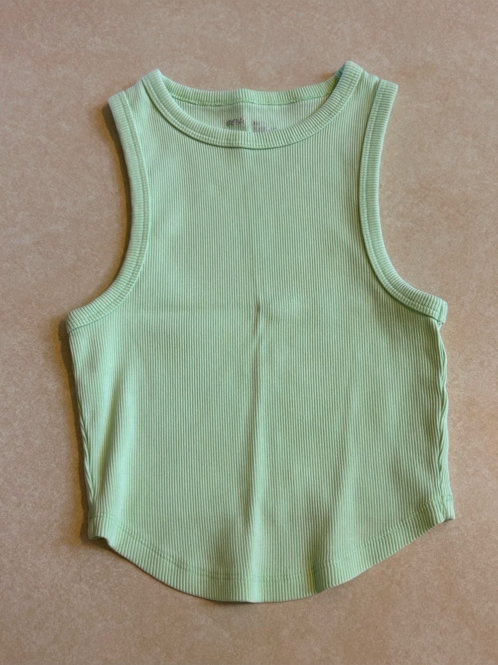 Aerie Ribbed Crop Tank Top - Light Green